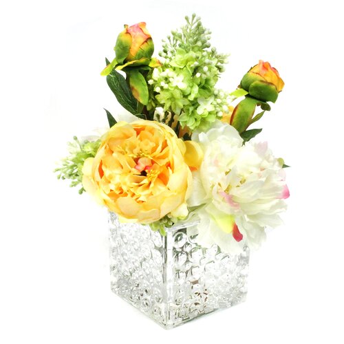 Garden Floral in Glass Vase by Dalmarko Designs