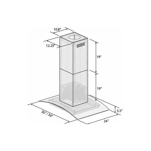 36 760 CFM Island Range Hood by Z Line Kitchen