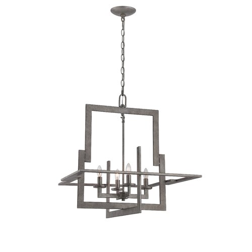 Mireya 4 Light Candle Style Chandelier by Lite Source