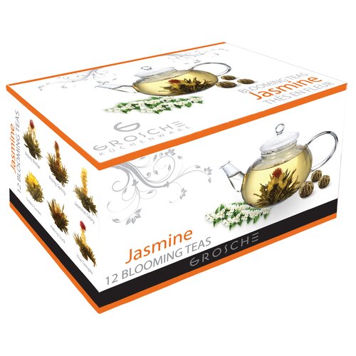 12 Piece Blooming Tea Variety Set by Grosche International