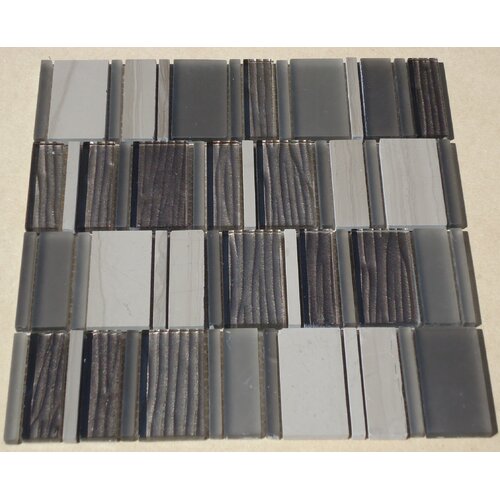  Mulia  Tile Loft Random Sized Marble  and Glass Mosaic Tile 