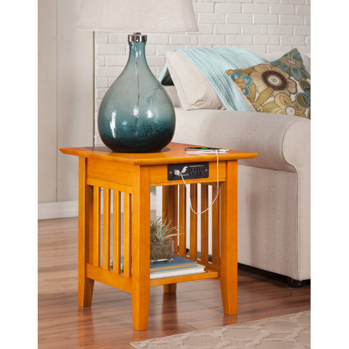 Three Posts Kortright End Table with Charging Station & Reviews Wayfair