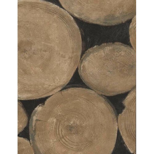 Lumberjack Log Pile Trompe loeil 33 x 27 Wood Wallpaper by Andrew