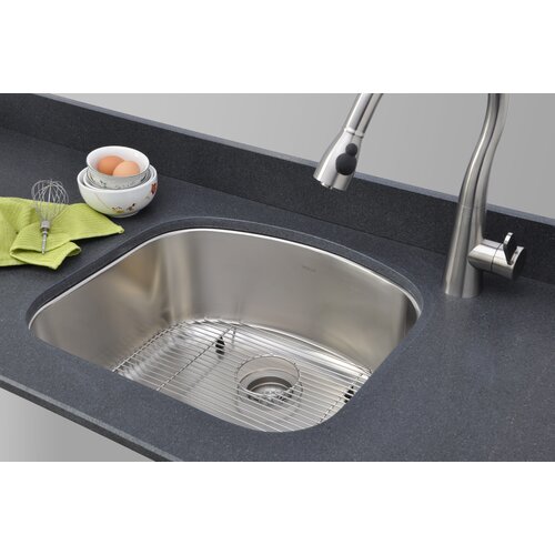 Chicago Series 23.06 x 20.88 D shaped Kitchen Sink by WELLS SINKWARE