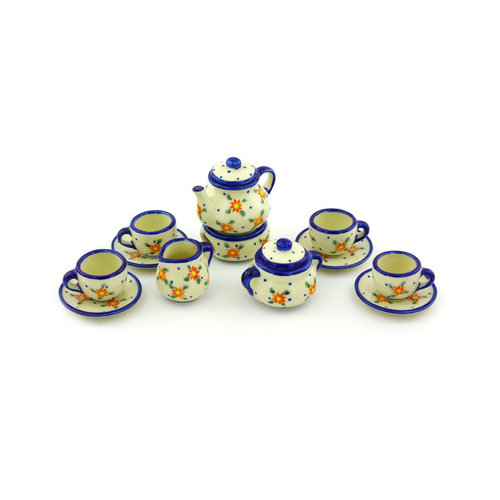 Polish Pottery Stoneware Miniature Teapot Set Wayfair