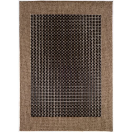 Couristan Recife Checkered Field Black Cocoa Indoor/Outdoor Area Rug