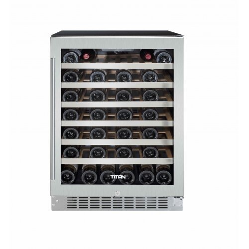 50 Bottle Single Zone Built In Wine Cooler by Titan Products, LLC