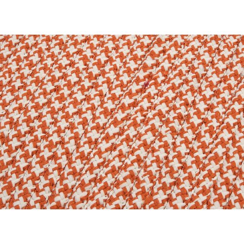 Outdoor Houndstooth Tweed Orange Rug by Colonial Mills