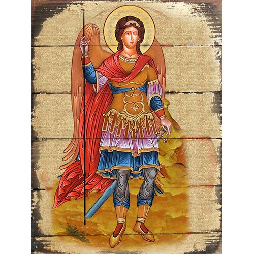 Inspirational Icon Saint Michael The Archangel Wall Art on Wood | Wayfair