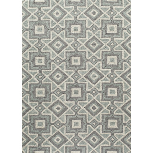 Geo Grey Geometric Area Rug Wayfair