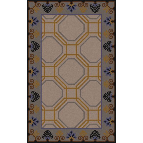 Bordeaux Gray Geometric Area Rug