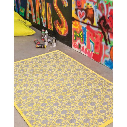 Surya Bones Lemon/Slate Geometric Area Rug