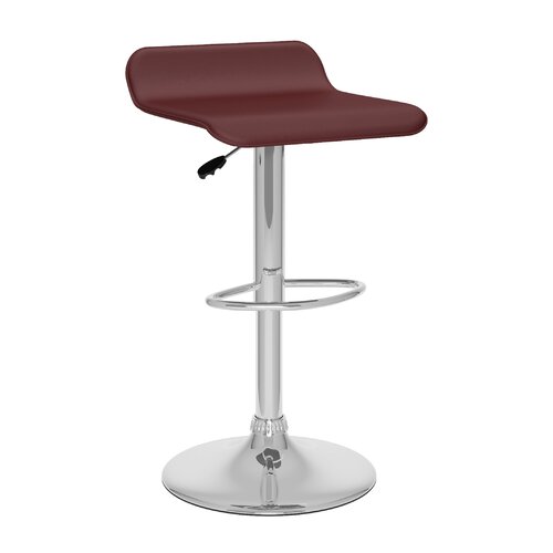 dCOR design Adjustable Height Swivel Bar Stool with Cushion