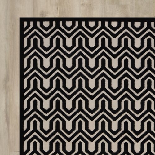 Mercury Row Cheyenne Ivory/Black Area Rug