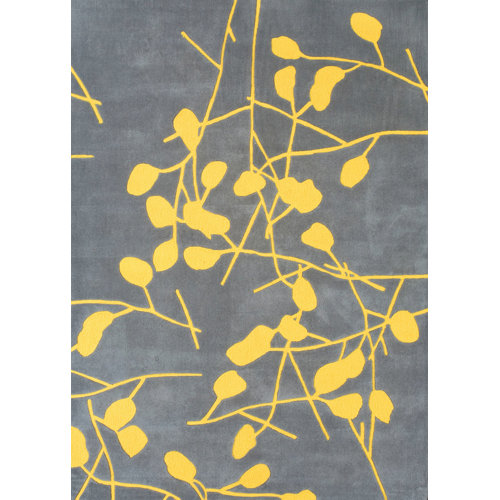 Festival Grey/Canary Yellow Area Rug Wayfair