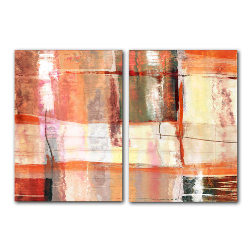 Oversized Abstract 2Piece Canvas Wall Art Wayfair