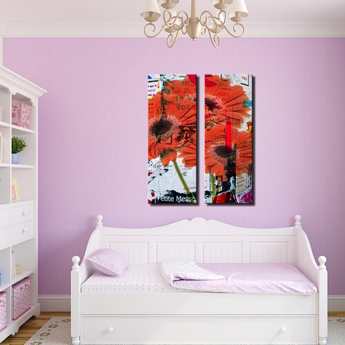 Ready2hangart Painted Petals LXXXI 2 Piece Graphic Art on Canvas Set