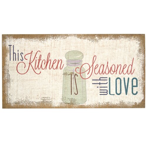 Stratton Home Decor Seasoned with Love Typography Burlap Wall Decor