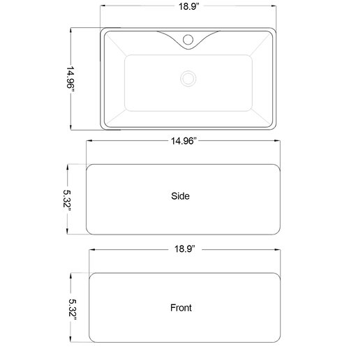 Above Counter Rectangle Vessel Bathroom Sink | Wayfair