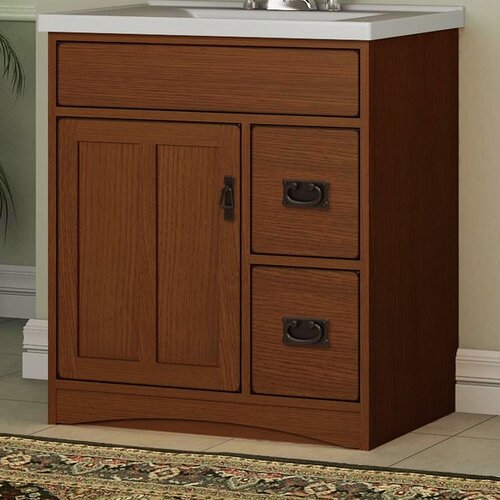 Mission Oak 30 Bathroom Vanity Base by Sunny Wood