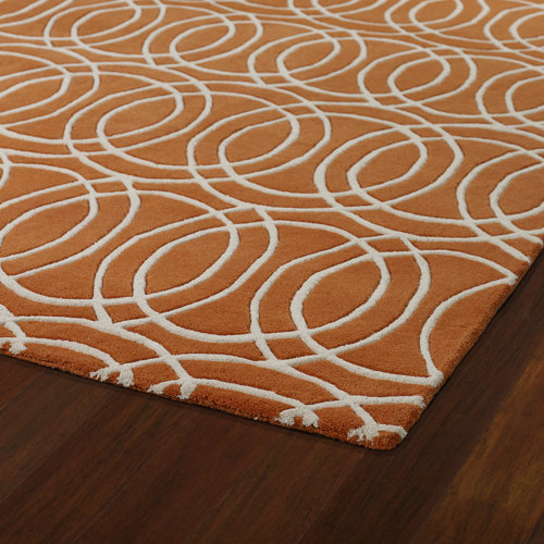 Kaleen Revolution Orange/White Area Rug & Reviews Wayfair