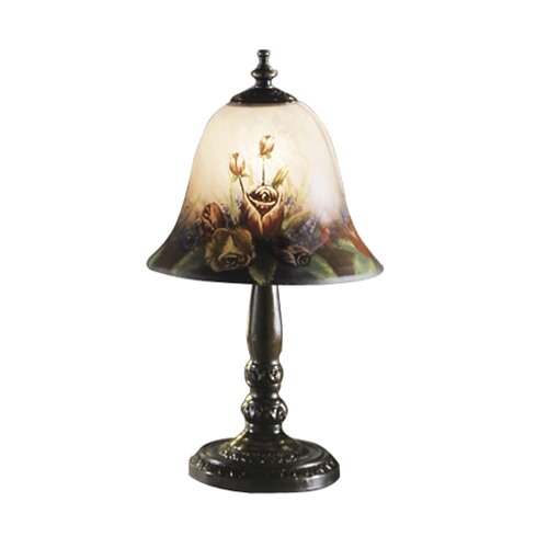 Dale Tiffany Handale Garden Rose 14 H Table Lamp with Bell Shade