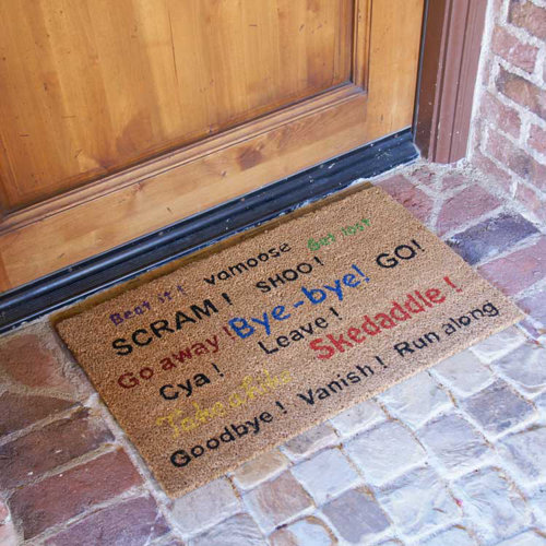 Go Away! Scram! Leave! Humorous Doormat Wayfair
