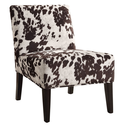 WorldWide HomeFurnishings Angus Faux Cowhide Accent Chair & Reviews ...