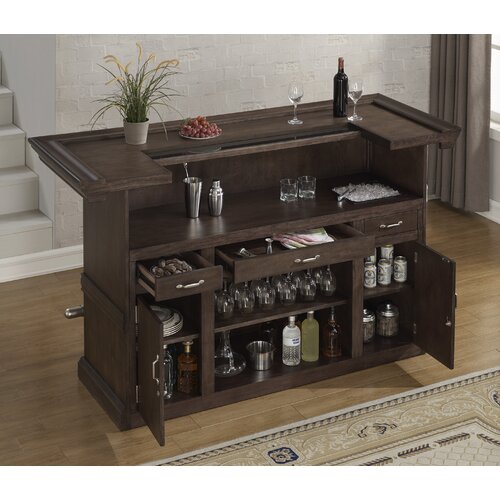 Darby Home Co Bar with Wine Storage & Reviews | Wayfair