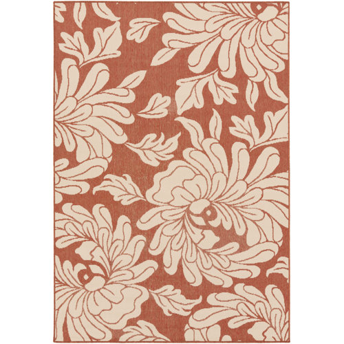 Alcott Hill Westerly Cherry & Beige Floral Area Rug & Reviews Wayfair