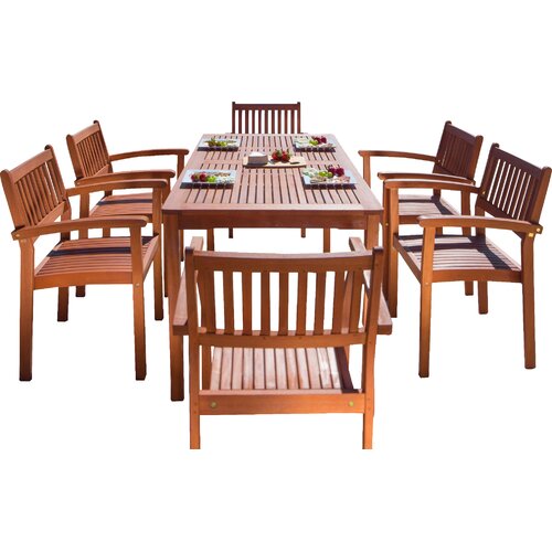 Charlton Home Lincoln 7 Piece Dining Set