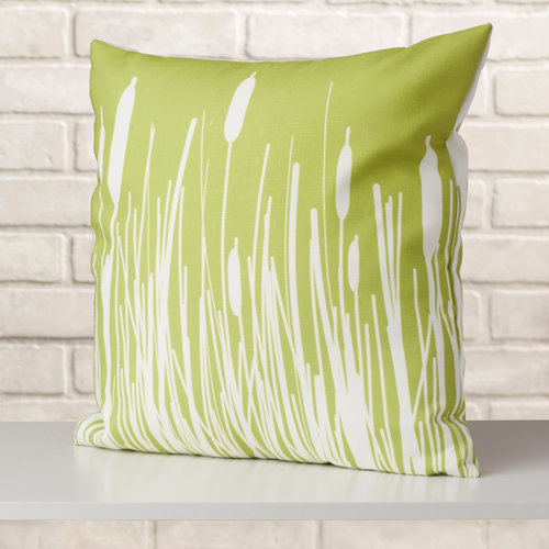 Brayden Studio Hardin Cattails Suede Throw Pillow & Reviews Wayfair