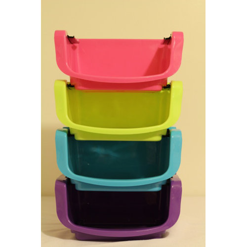 Plastic Stackable Storage Basket Organizer Tray Open Bin Wayfair