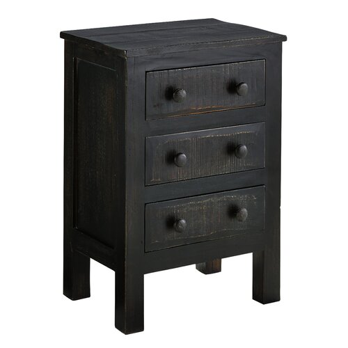 Loon Peak Golden 3 Drawer Nightstand