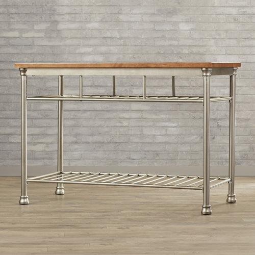 Trent Austin Design Chicopee Kitchen Island with Butcher Block Top & Reviews Wayfair