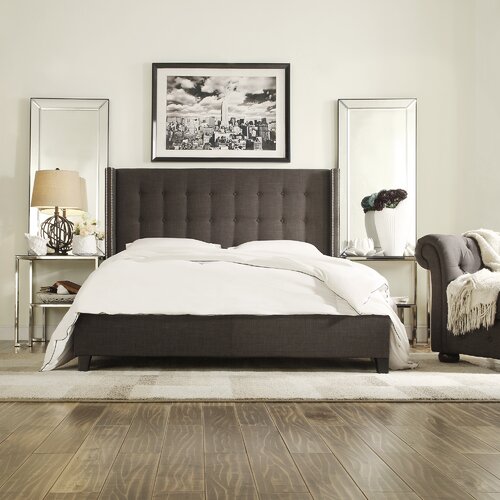 House of Hampton Obsidian Upholstered Platform Bed