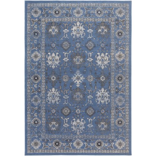 Bungalow Rose Mavrick Blue & Gray Area Rug