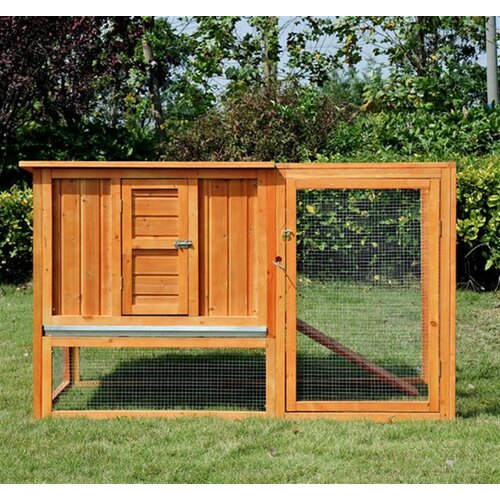Pawhut Chicken Coop/Hen House with Nesting Box and Outdoor Run ...