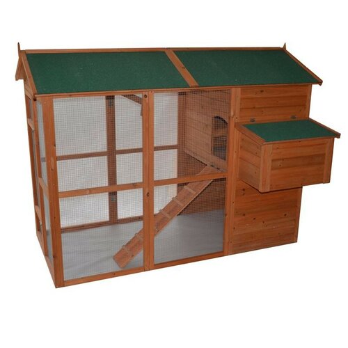 Pawhut Deluxe Backyard Chicken Coop Hen House Rabbit Hutch W Run 