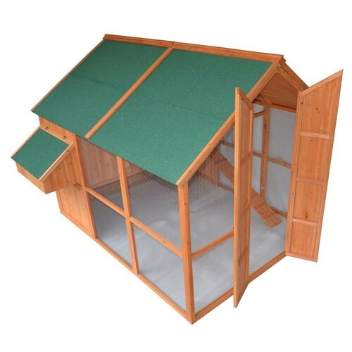 Pawhut Deluxe Extra-Large Backyard Chicken Coop/Hen House 