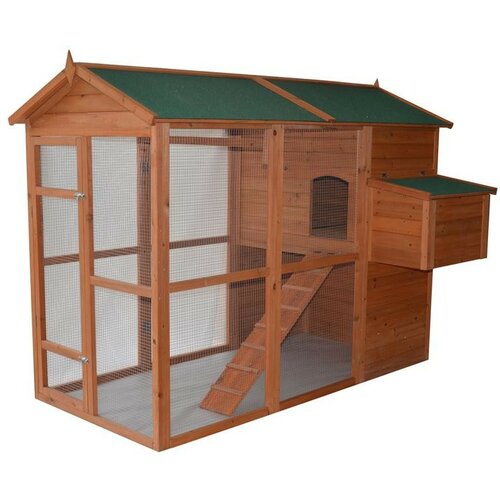 Pawhut Deluxe Large Backyard Chicken Coop/Hen House with Outdoor Run 