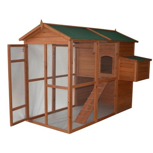 Pawhut Deluxe Large Backyard Chicken Coop/Hen House with Outdoor Run 