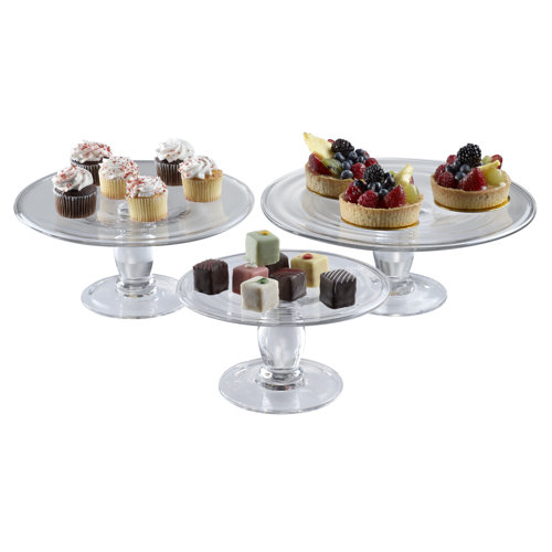 Artland Simplicity 3 Piece Stacking Cake Plate Set & Reviews Wayfair