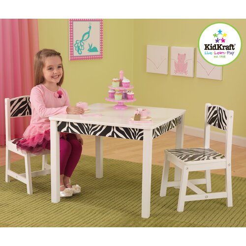 KidKraft Fun and Funky Kids 3 Piece Table and Chair Set