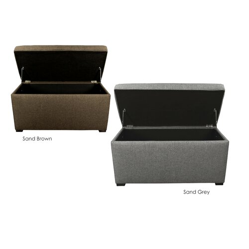 MJLFurniture Angela Sand Storage Trunk Bench