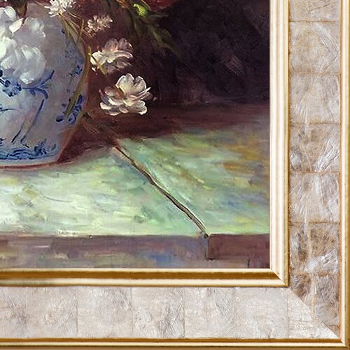 Grande Vase Di Fiori by Renoir Framed Painting Print on Canvas by La