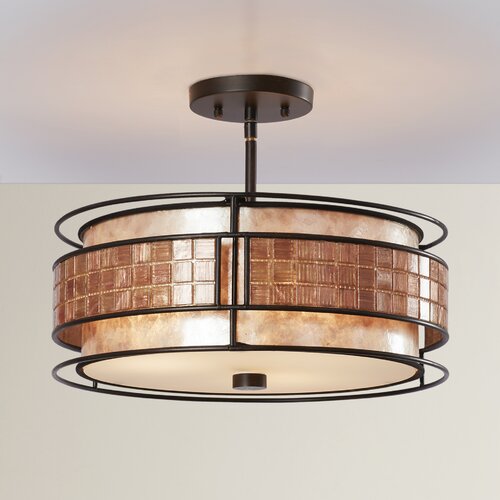 World Menagerie Bashir 3 Light Semi Flush Mount