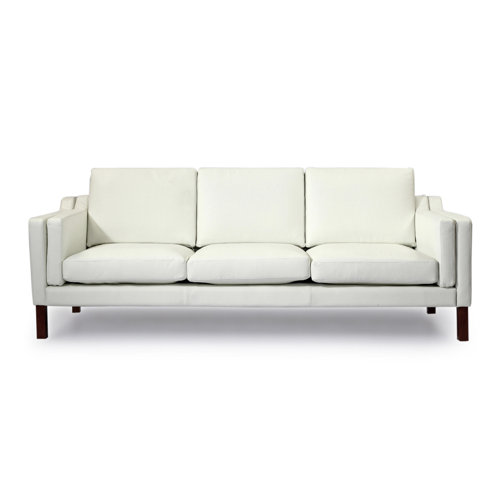 Monroe Mid Century Modern Leather Sofa Wayfair