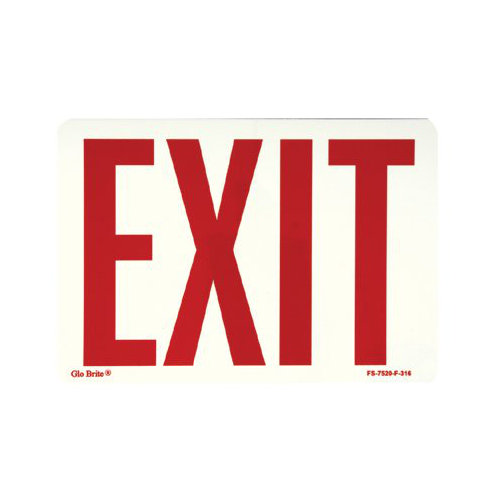 Glow In The Dark Exit Signs glow in the dark fire sign peel and stick
