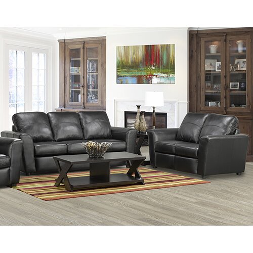 Delta Italian Leather Sofa and Loveseat Set